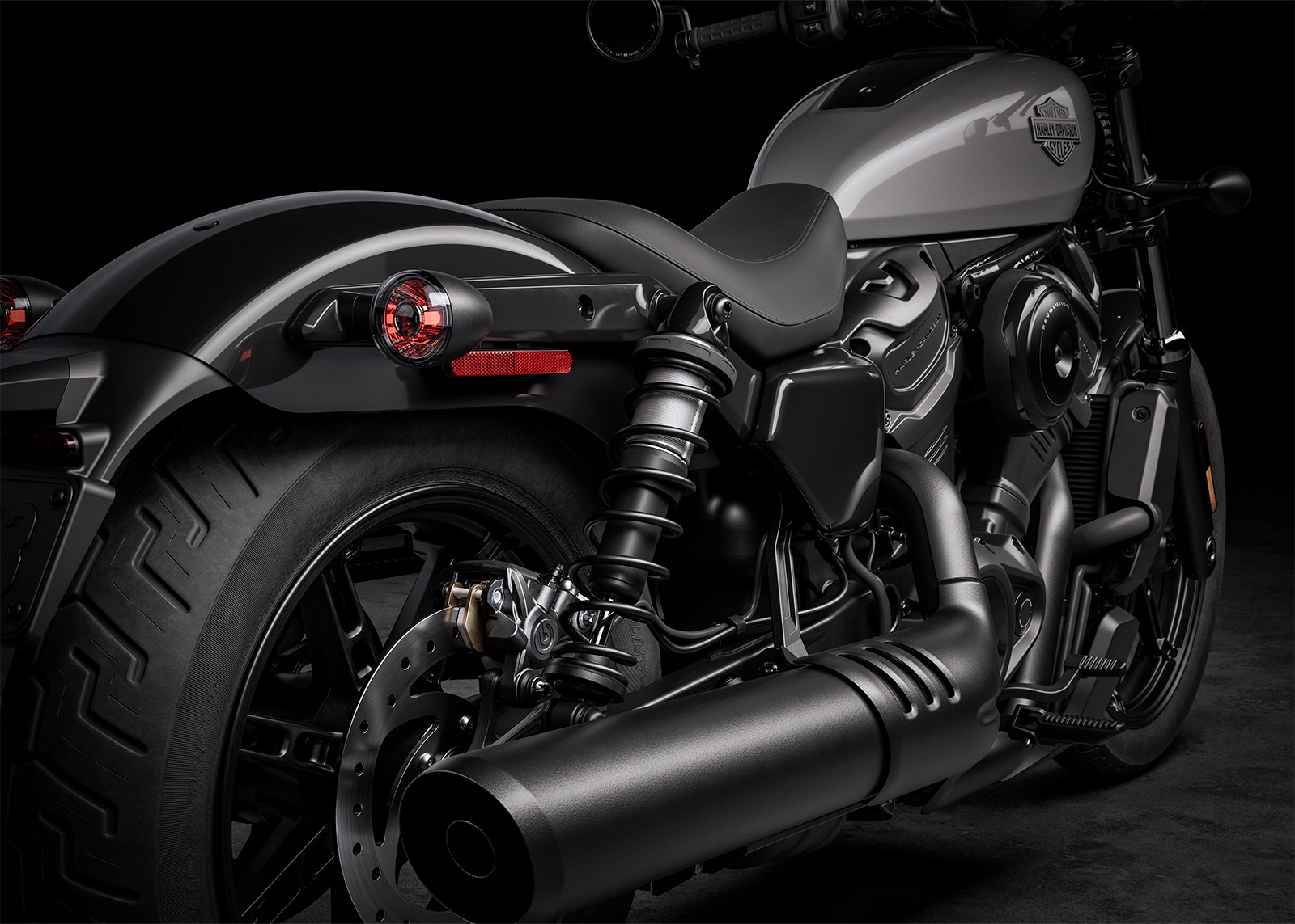 2025 Nightster motorcycle dual outboard rear shocks